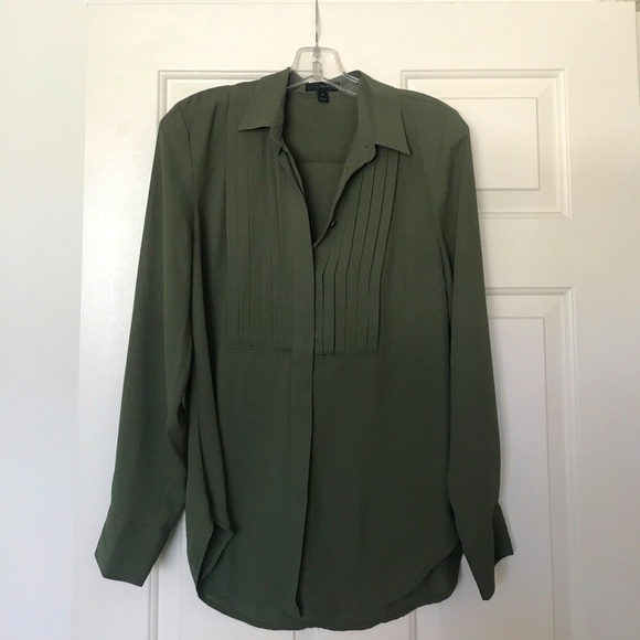 J. Crew Tops - J. Crew long sleeve button up blouse - olive green
